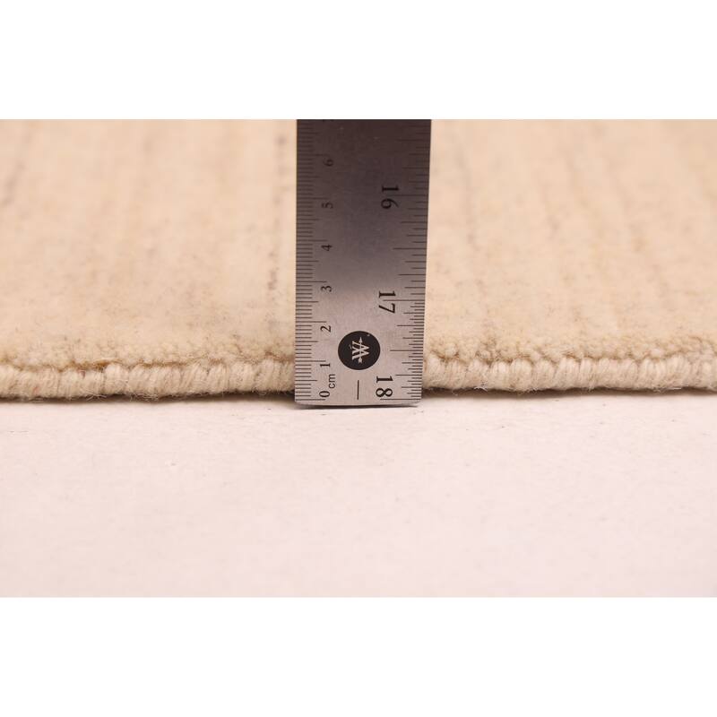 ECARPETGALLERY Hand Loomed Indo Gabbeh Ivory Wool Rug - 8'3 x 9'10