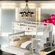 preview thumbnail 1 of 12, Twin-Over-Full Loft Bed Twin Size Trundle, Storage and Guard Rail for Adults and Children White