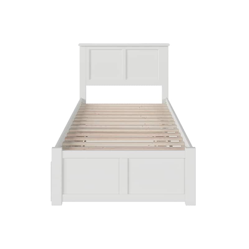 AFI Madison Platform Bed with Footboard & Twin XL Trundle