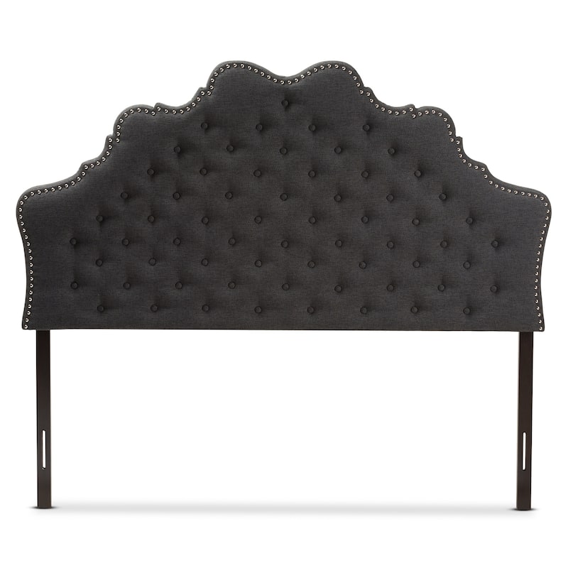 Queen Size Headboard - Modern Fabric Upholstered Grey Headboard - Contemporary Bedroom Decor