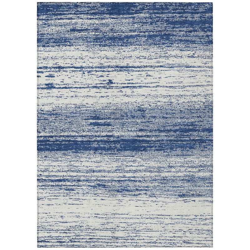HomeRoots Striped Transitional Rectangle Outdoor Rug - 3' x 5'