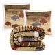 preview thumbnail 130 of 158, Indigo Hill by HiEnd Accents Campfire Sherpa Fleece Throw, 1PC or 3PC 3-Piece - Home on the Range-Buffalo