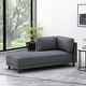 preview thumbnail 1 of 34, Hyland Contemporary Fabric Chaise Lounge by Christopher Knight Home - 33.25" L x 72.50" W x 30.50" H Charcoal + Black