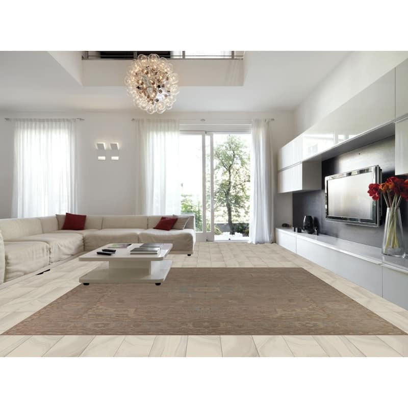 Vegetable Dye Oushak Large Square Area Rug Hand-Knotted Wool Carpet - 12'5"x 12'4"