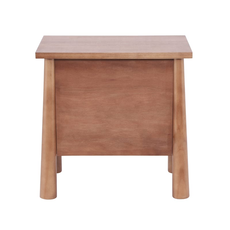 Christopher Knight Home - Modern Minimalist 23.62" Nightstand with Solid Wood Round Tapered Legs, Multi-Functional Use