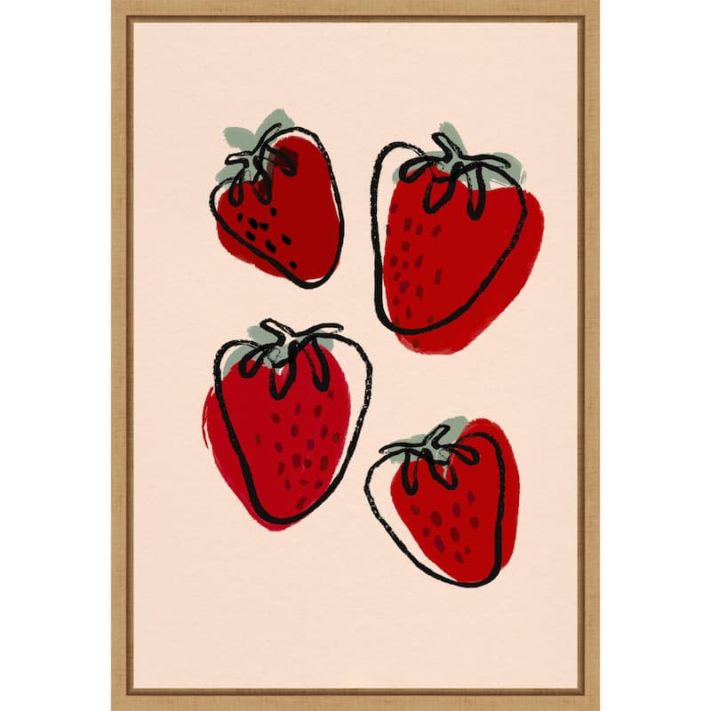 Berry Delight Sketch by Treechild (16 x 23 in.), Framed Canvas Wall Art Print