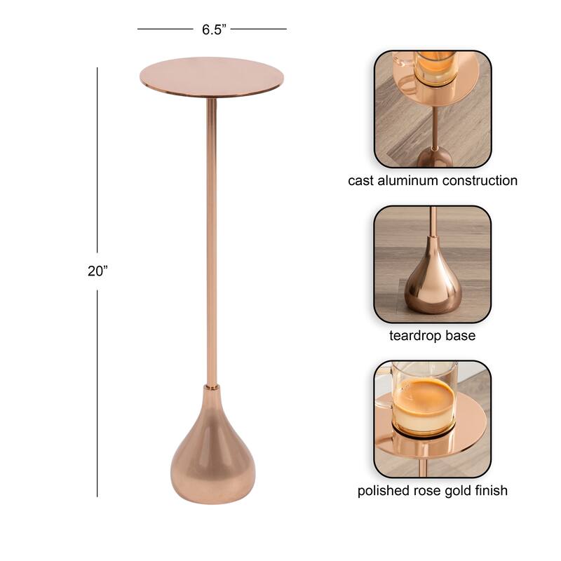 Kate and Laurel Hersi Metal Drink Table