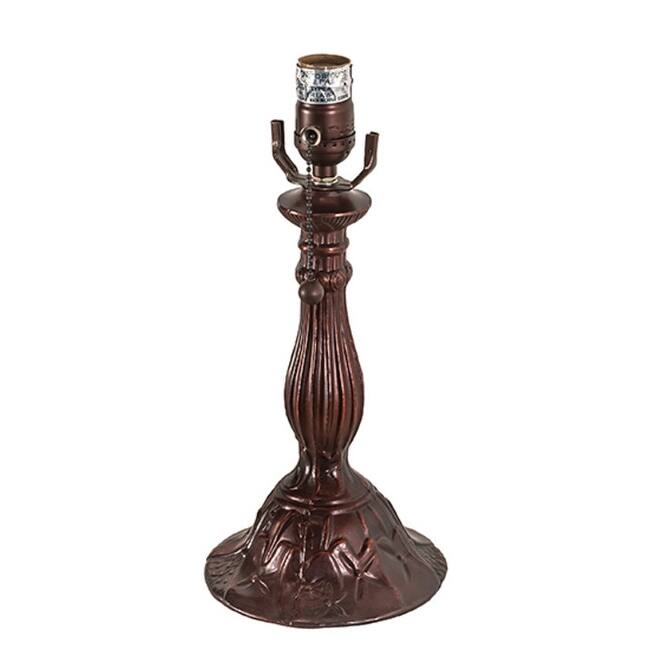 Meyda Tiffany 10091 Lily 11" Tall Lamp Base - Mahogany Bronze