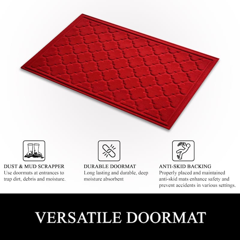 A1HC New All Weather Superior Dirt and Moisture Absorbing Polypropylene Door Mat with Non-Slip Backing for Inside Outside Use