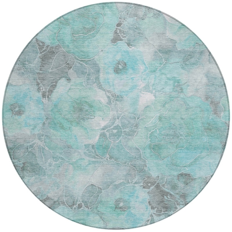 HomeRoots Floral Transitional Rectangle Outdoor Rug