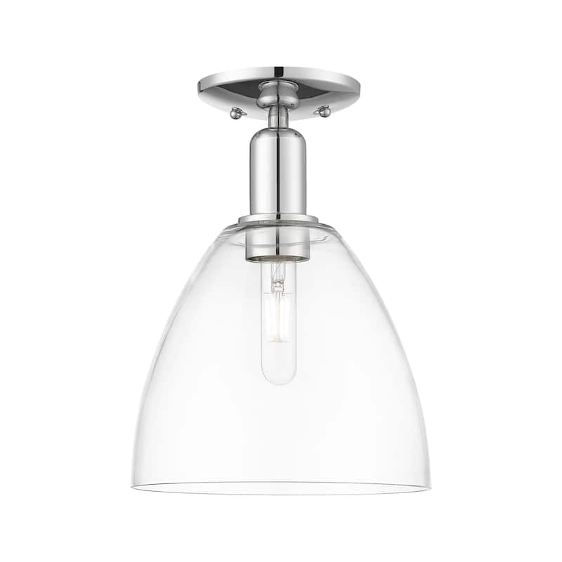 Innovations Lighting 716-1C-13-9 Bristol Semi-Flush Bristol 9" Wide - Polished Chrome / Clear