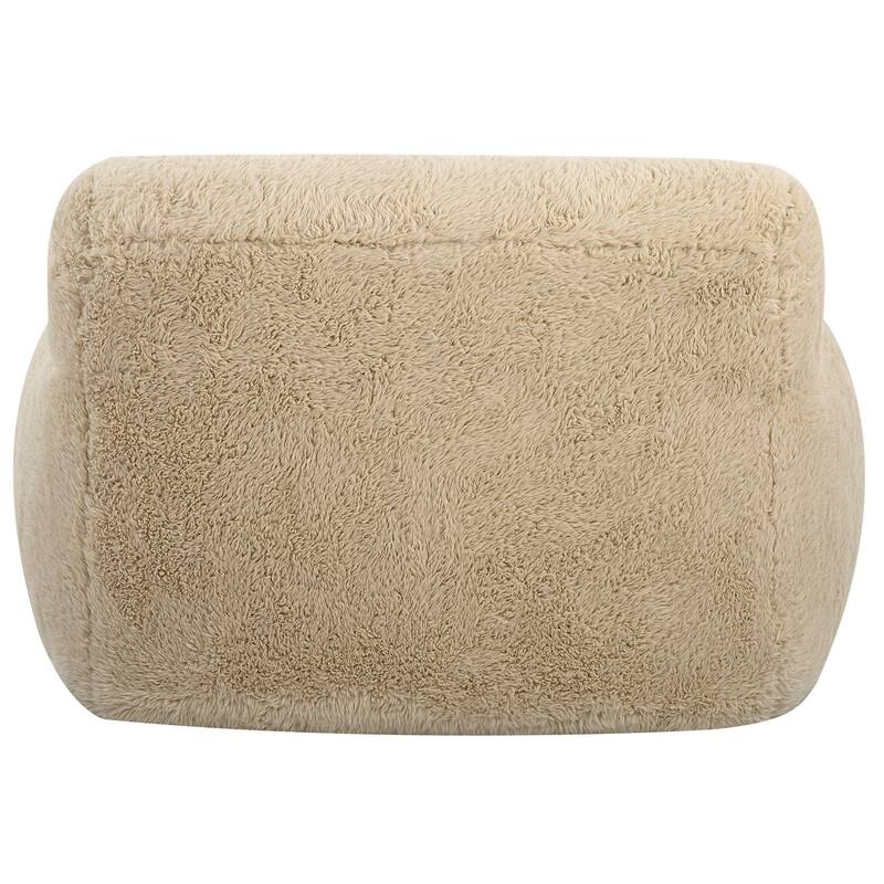 Artificial Sheepskin Accent Chair - 50.5" - Caramel Brown