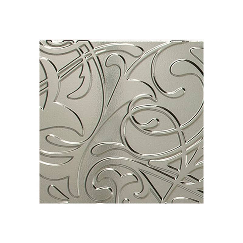 FASÄDE Damask 4-foot x 8-foot PVC Wall Panel in Brushed Nickel
