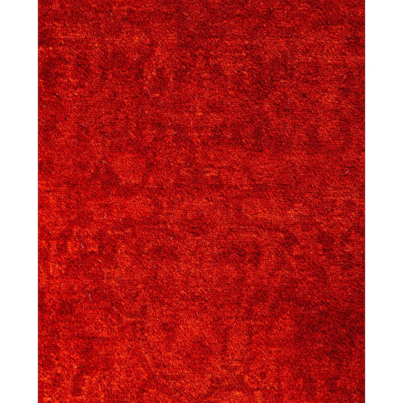 Overdyed One-of-a-Kind Hand-Knotted Area Rug - Orange - 2' 6" x 13' 8"