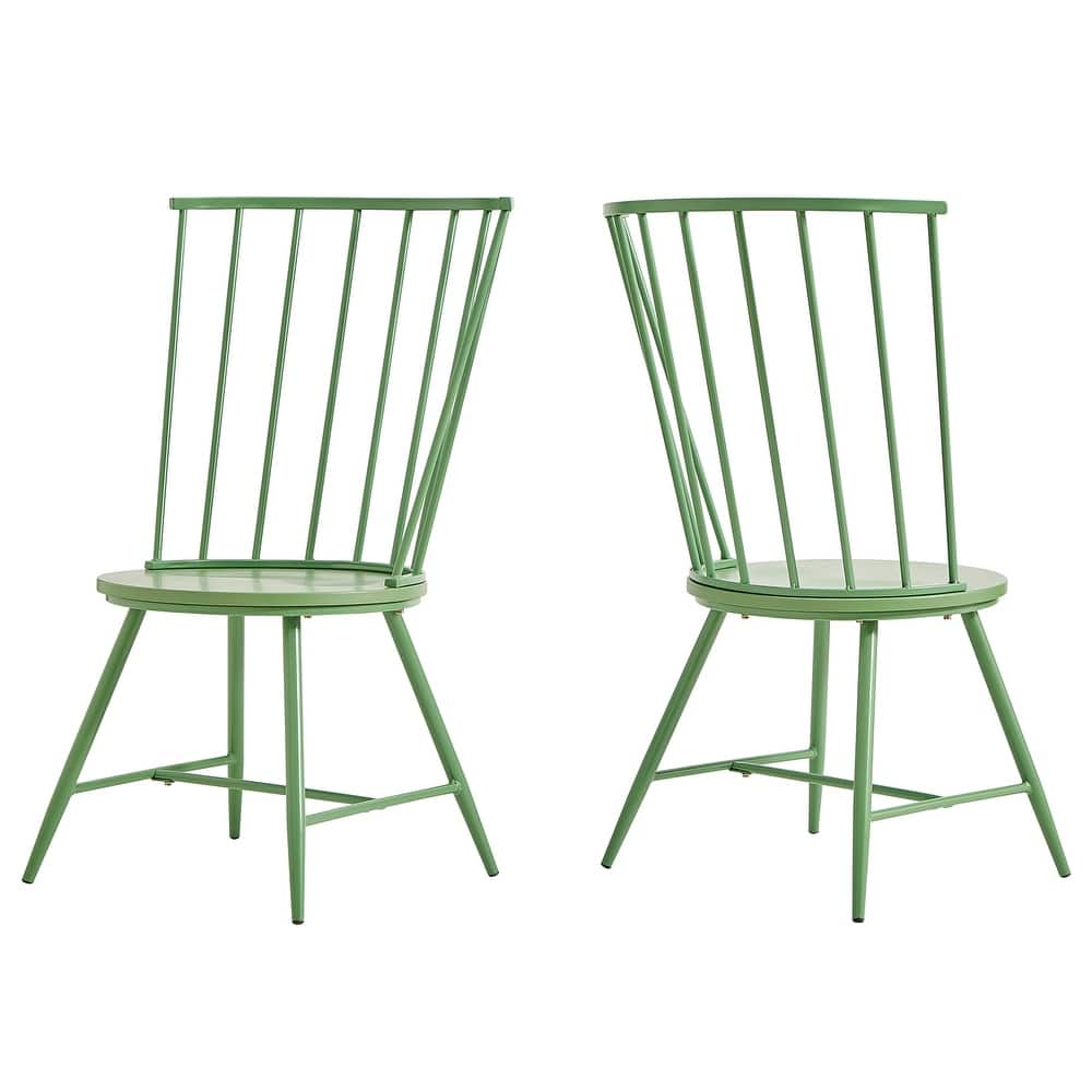 Truman High Back Metal and Wood Spindle Dining Chair (Set of 2) by iNSPIRE Q Modern