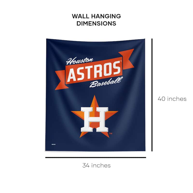 MLB Premium Astros Printed Wall Hanging - 34"x40"