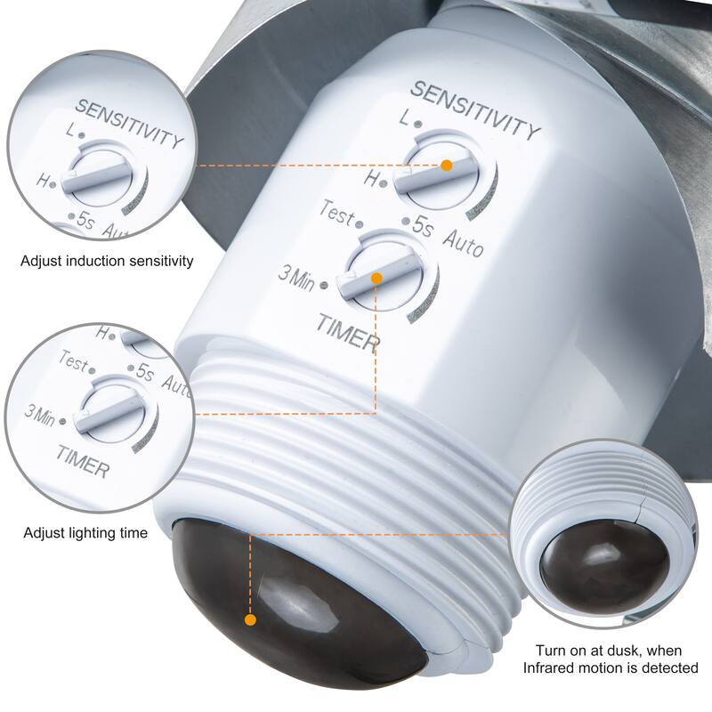 C Cattleya 2-Light Motion Sensor Outdoor Flush Mount Ceiling Light with White Textured Glass
