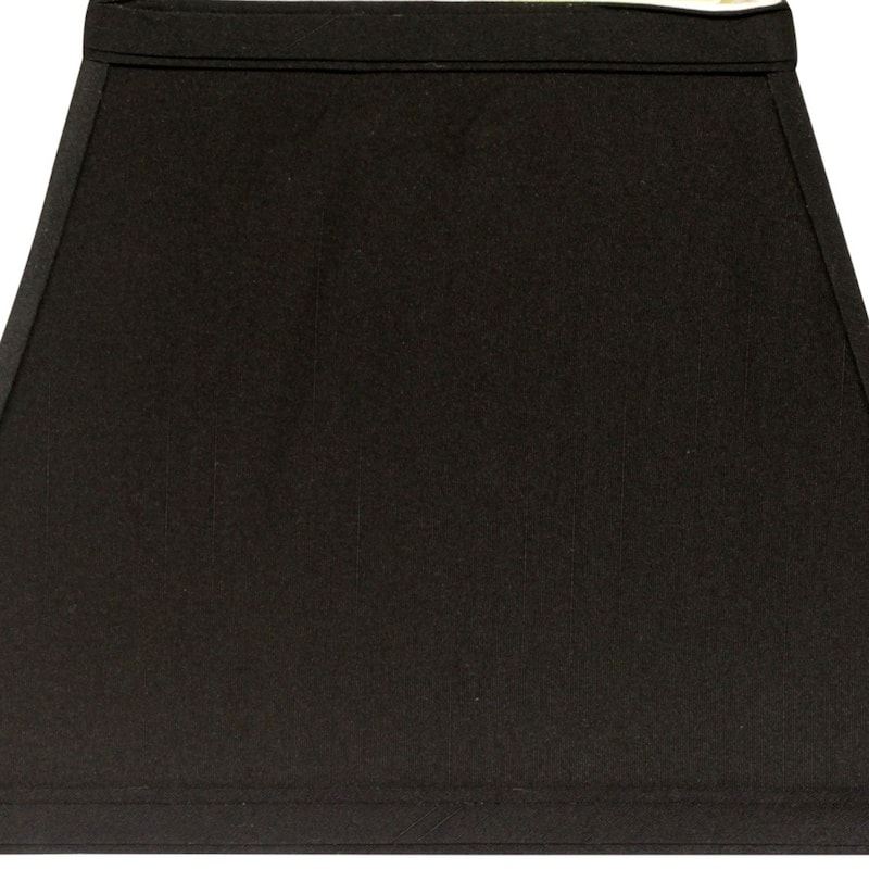 Rectangle Bell Hardback Lampshade with Washer Fitter, Black (with white lining)