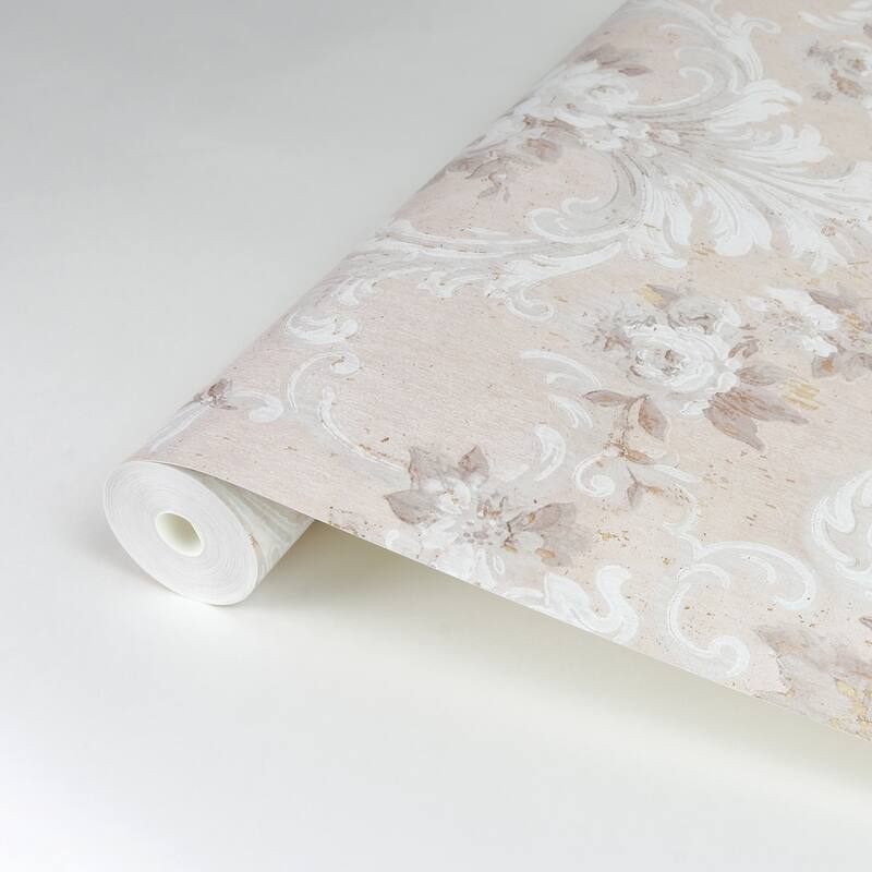 Zio and Sons This Old Hudson Blush Rose Damask Wallpaper