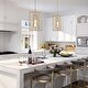 preview thumbnail 3 of 13, Modern Contemporary 1-light Large 12" Gold Kitchen Island Pendant Lights