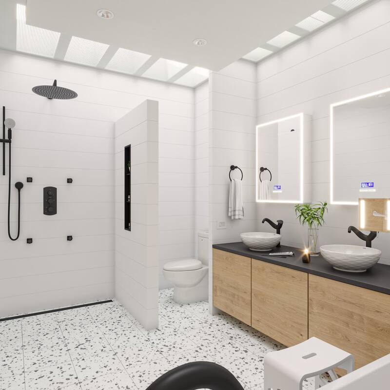 Black Matte 6 Piece Bath Accessory Set