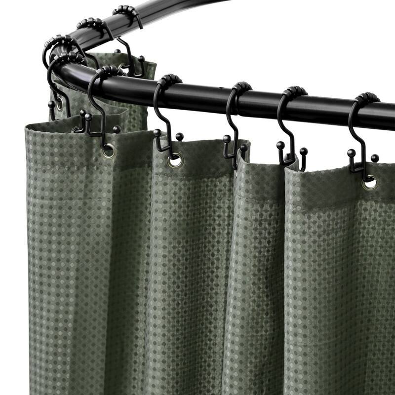 Utopia Alley Rustproof Wall Mounted Aluminum Hoop Shower Rod Extra Large 54 Inch by 26 Inch
