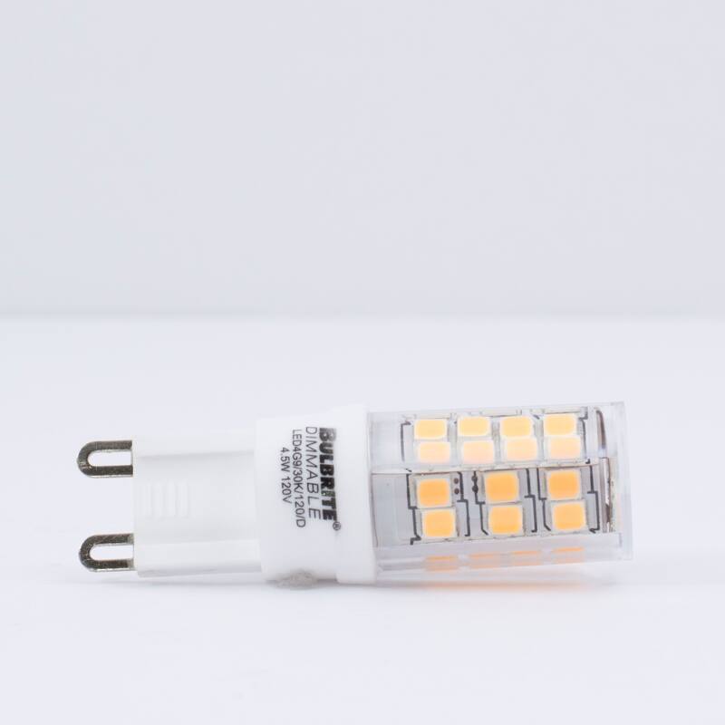 Bulbrite Pack of (2) Clear Mini Bi-Pin (G9) LED Bulb