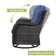 preview thumbnail 37 of 110, Pocassy 3-Piece Outdoor Swivel Bistro Set, Wicker Rocking Chairs
