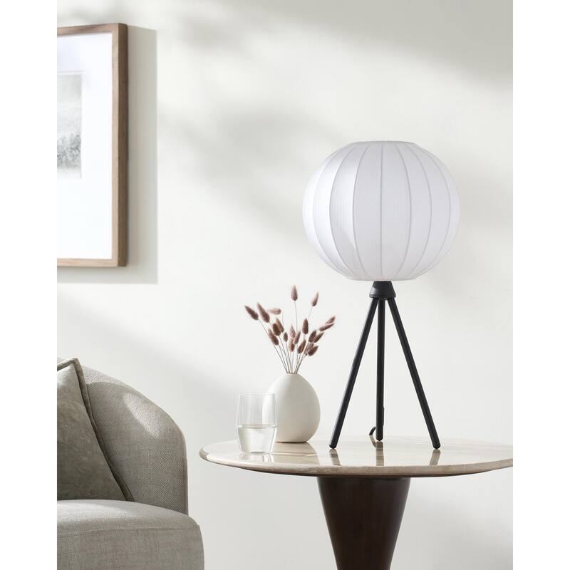 Livabliss Yalata Rustic Accent Table Lamp - 22"H x 12"W x 12"D - Black