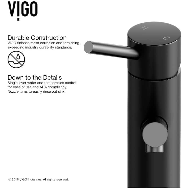 Vigo Noma 1.2 GPM Single Hole Bathroom Faucet