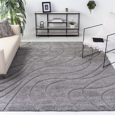 SAFAVIEH Florida Shag Sigtraud Abstract Waves 1.2-inch Thick Rug