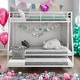 preview thumbnail 2 of 6, Twin Over Full Bunk Bed With Twin Size Trundle,Two-Side Ladders for Home