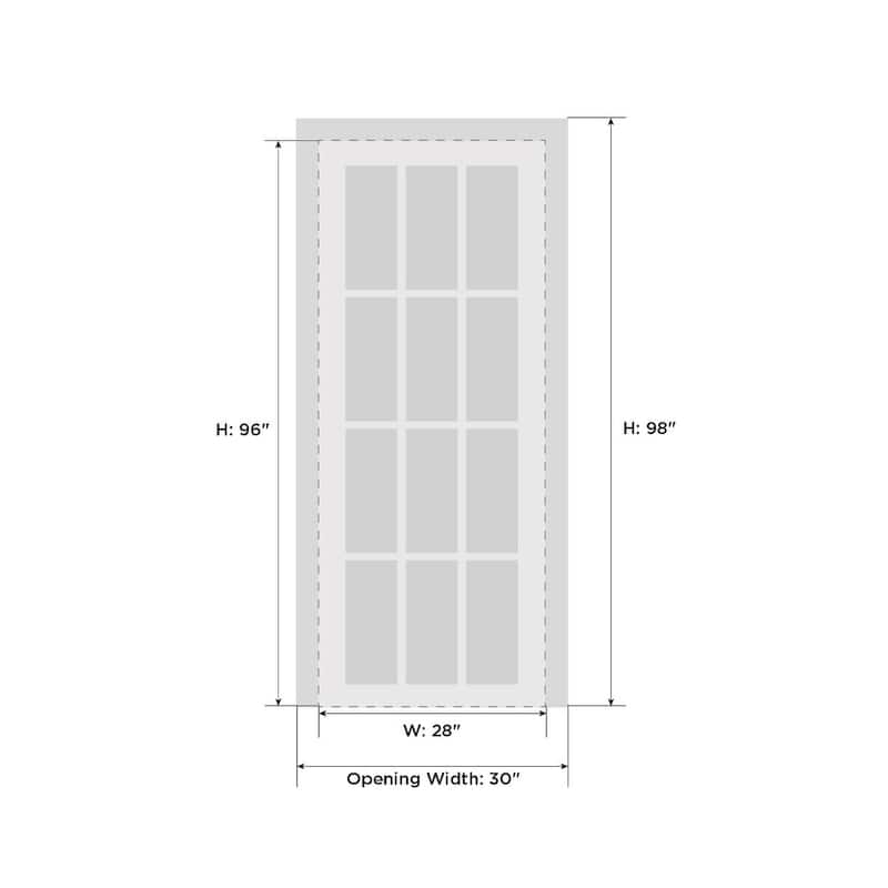 Interior Solid French Door / Mela 0716 Painted White / Single Regular Panel Frame Handle / Bathroom Bedroom Modern Doors