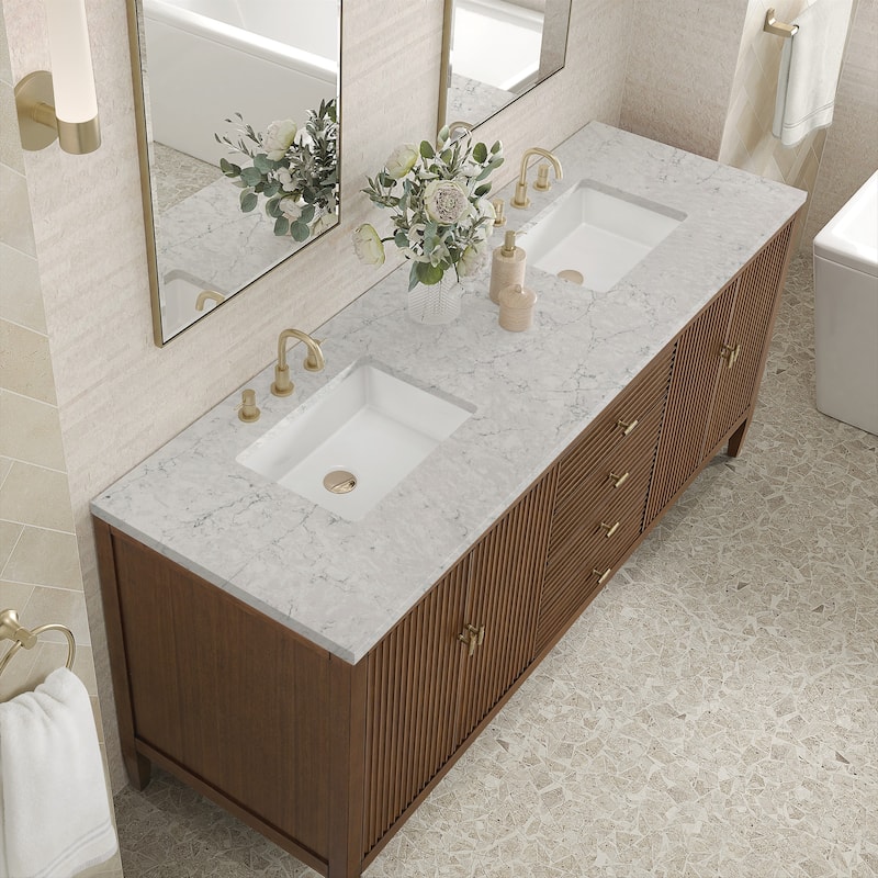 James Martin Vanities 485-V72-3EJP Myrrin 72" Double Basin Wood Vanity
