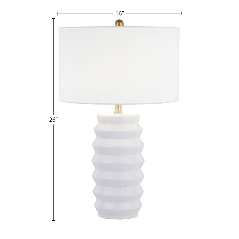 Holmes 26" Table Lamp with Linen Shade, White