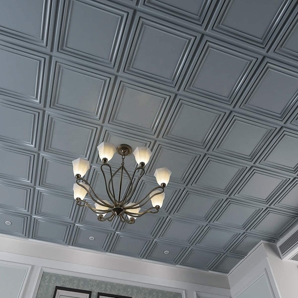 Drop ceiling light panels decorative top