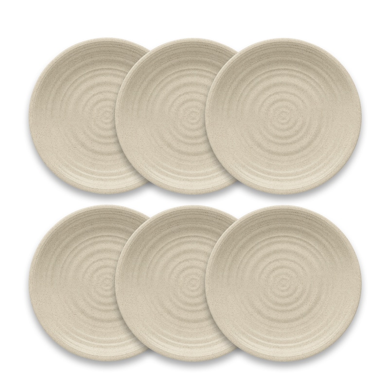 Abode Homewares by TarHong Planta Artisan Dinner Plate, 10.5 x 0.9", Set of 6 - Brown