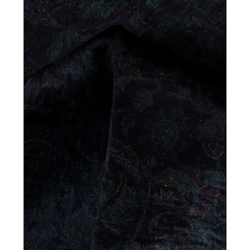 Overdyed One-of-a-Kind Hand-Knotted Area Rug - Black - 4' 1" x 6' 5"
