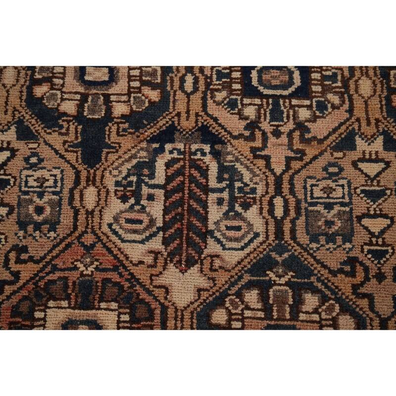 All-Over Bakhtiari Persian Vintage Area Rug Hand-Knotted Wool Carpet - 5'3" x 9'11"