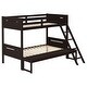 preview thumbnail 39 of 41, Square Design Twin/Full Wood Bunk Bed with Ladder