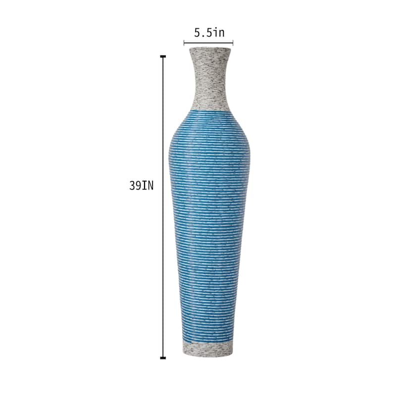 39-Inch Tall Standing Designer Floor Vase