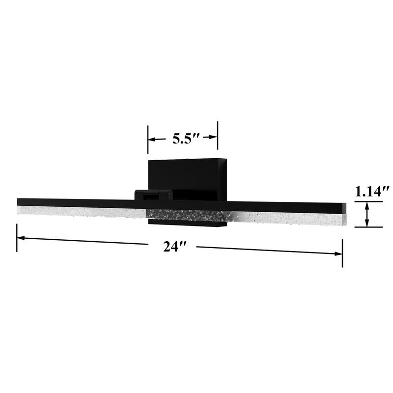 ExBrite Bathroom LED Vanity Wall Light - Black