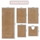 preview thumbnail 53 of 58, Classy Bathmat Collection 100% Cotton Non-Slip Bathroom Rug Set, Machine Washable Bath Rug, 5 Piece Bath Mat Set with Contour