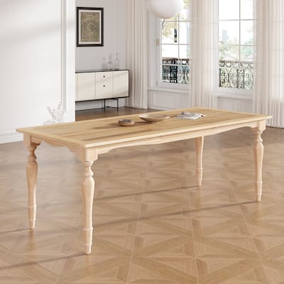 82.7 inch Extendable Dining Table with 23.6 inch Removable Leaf