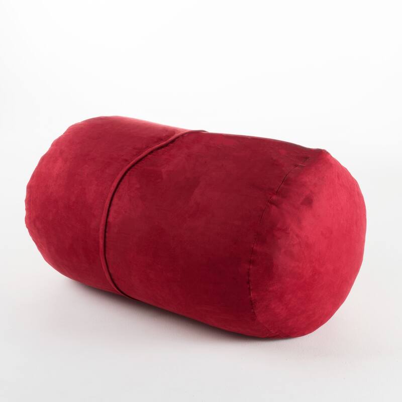Cylindrical Suede Bean Bag With Polyester ,Softness And Comfort