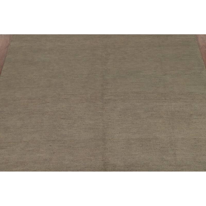 Beige & Gray Gabbeh Oriental Area Rug Handmade Wool Carpet - 5'5" x 7'11"