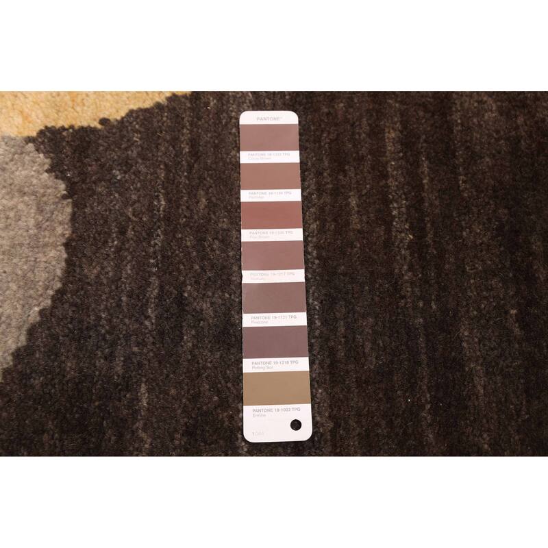 ECARPETGALLERY Hand-knotted Peshawar Ziegler Dark Brown Wool Rug - 4'11 x 6'10