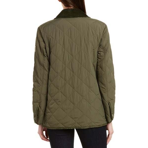 Shop Burberry Diamond Quilted Thermoregulated Barn Jacket On