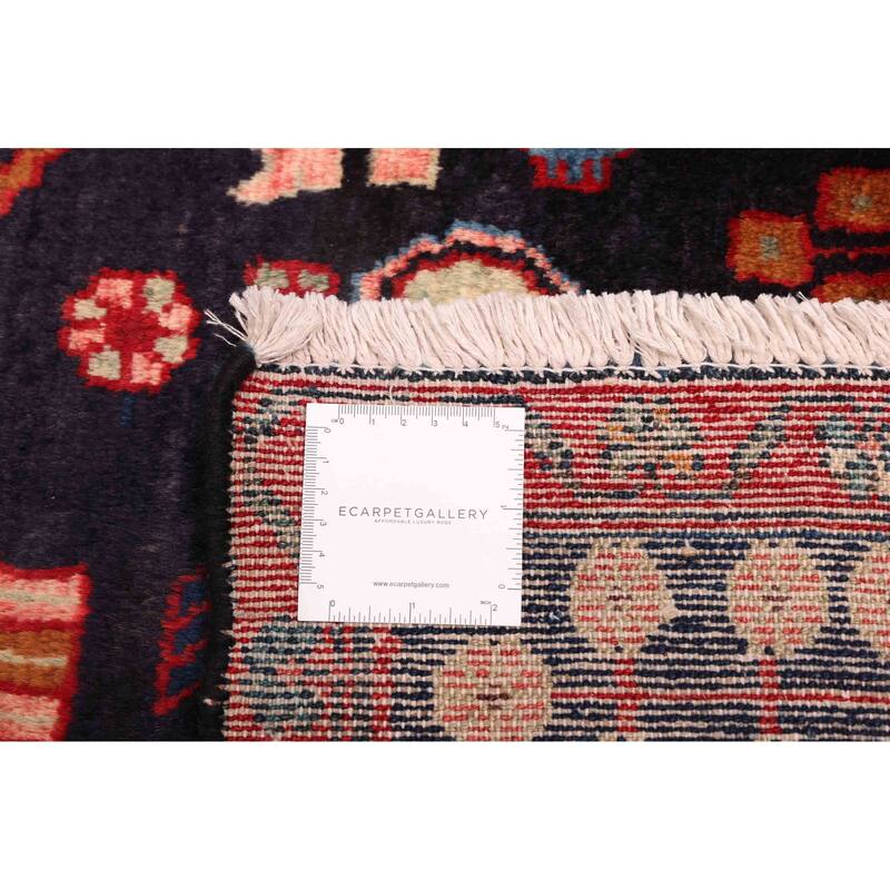 ECARPETGALLERY Hand-knotted Anatolian Vintage Dark Navy Wool Rug - 4'9 x 8'5