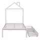 preview thumbnail 4 of 13, House-Themed Metal Twin Platform Bed with Storage Drawers, Sturdy Frame.